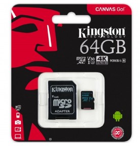 Card de memorie Kingston, MicroSDXC, 64GB, Class 10, UHS-I + Adaptor